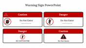 Predesigned Warning Sign PowerPoint And Google Slides
