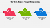Awesome Agenda PPT Design With Three Nodes Slide Design