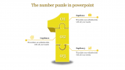 Creative puzzle in powerpoint template for presentation