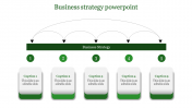 Amazing Business Strategy PowerPoint With Five Nodes