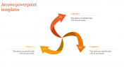 Magnificent Arrows PowerPoint Templates with Three Nodes