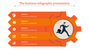 Amazing Infographic Presentation In Orange Color Slide