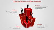 Incredible Infographic Presentation Template In Red Color