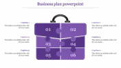 Magnificent Business Plan PowerPoint with a Purple Theme