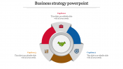 A three noded business strategy powerpoint Presentation
