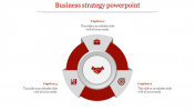 Impressive Business Strategy PowerPoint with Three node
