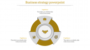 Elegant Three Noded Business Strategy PowerPoint Template