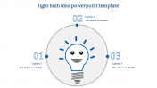Light Bulb Idea PowerPoint Template Presentation-Three Node
