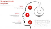 Music powerpoint templates with Headphones diagrams	