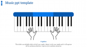 Creative Music PPT Template Presentation-Piano Diagram	