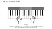 Creative Music PPT Template Piano Keys presentation