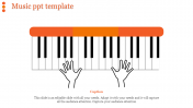 Attractive Music PPT Template Slide Designs-Orange Color