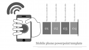 Editable Mobile Phone PowerPoint Template-Grey Theme