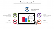 Simple Business Plan PPT Slide Designs With Five Node