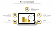 Elegant Business Plan PPT Slide Designs With Five Node