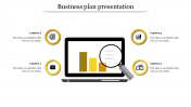 Best Business Plan Presentation Slide With Four Nodes