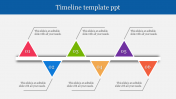 Awesome Timeline Template PPT With Triangle Design
