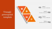 Stunning Triangle PowerPoint Template With Four Node