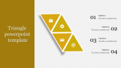 Awesome Triangle PowerPoint Template With Four Node