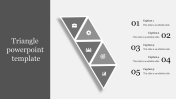 Creative Triangle PowerPoint Template With Five Nodes