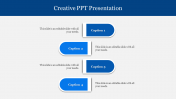 Blue Vertical Model PPT Template And Google Slides