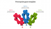 Effective PowerPoint Gears Template In Multicolor Slide