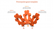 Innovative PowerPoint Gears Template With Three Nodes Slide