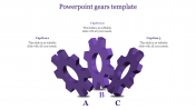Use PowerPoint Gears Template In Purple Color Slide