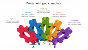Creative PowerPoint Gears Template In Multicolor Slide
