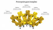 Editable PowerPoint Gears Template With Five Nodes Slide