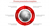 Attractive Process Presentation Templates In Red Color Slide