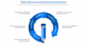 education powerpoint presentation - blue