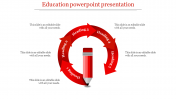 education powerpoint presentation - red arrows