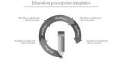 education powerpoint presentation - four arrows grey