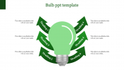 Unequalled six noded bulb PPT template presentation