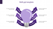 Sweet six noded Bulb PPT template presentation slide