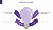 Inventive Bulb PPT Template Presentation with Four Nodes