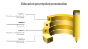 Amazing Education PowerPoint Presentation In Pencil Model