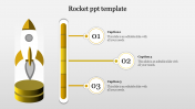 Amazing Rocket PowerPoint Template Presentation-Three Node