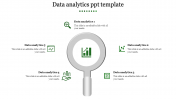 Delightful Green Data Analytics PPT Template Designs