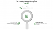 Creative Data Analytics PPT Template With Three Nodes