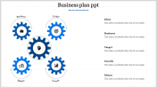 Inventive Business Plan Template PowerPoint on Five Nodes