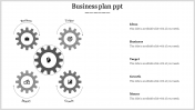 Innovative Business Plan Template PowerPoint on Five Nodes