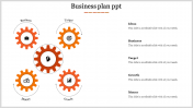 Awesome Business Plan Template PowerPoint on Five Nodes
