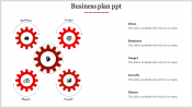 Amazing Business Plan Template PowerPoint on Five Nodes