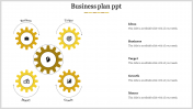 Use Business Plan Template PowerPoint With Five Nodes