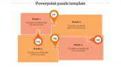 Modern Puzzle PPT Template With Orange Color Puzzle