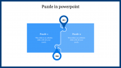 Amazing Puzzle PPT Template Designs With Two Nodes