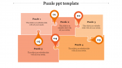 Awesome Puzzle PPT Template Slides In Orange Color