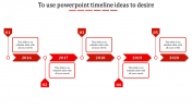 Our Predesigned Editable Timeline PowerPoint-Five Node